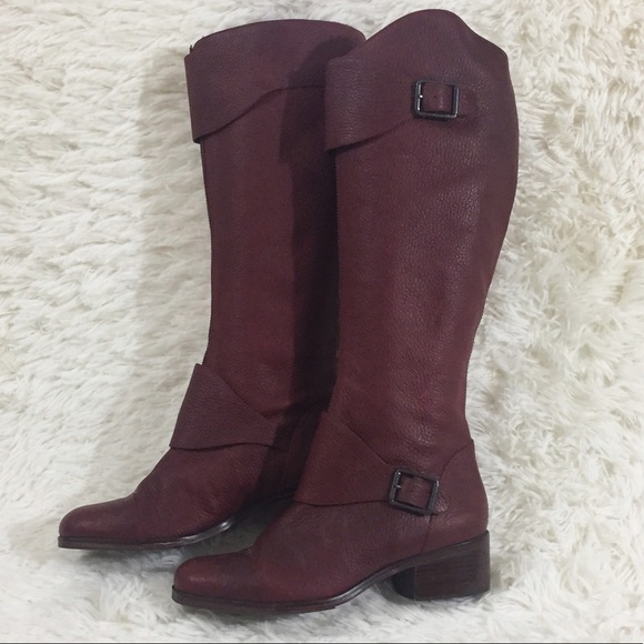 Pour La Victoire Shoes - Pour La Victoire double strap burgundy boots sz 5